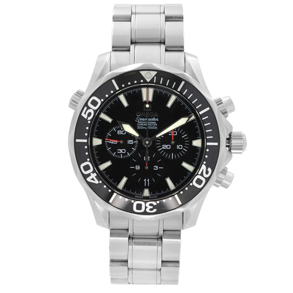 Front Full View Of OMEGA 2594.52.00 Stainless Steel Watch Pre Owned Condition {Product Condition}