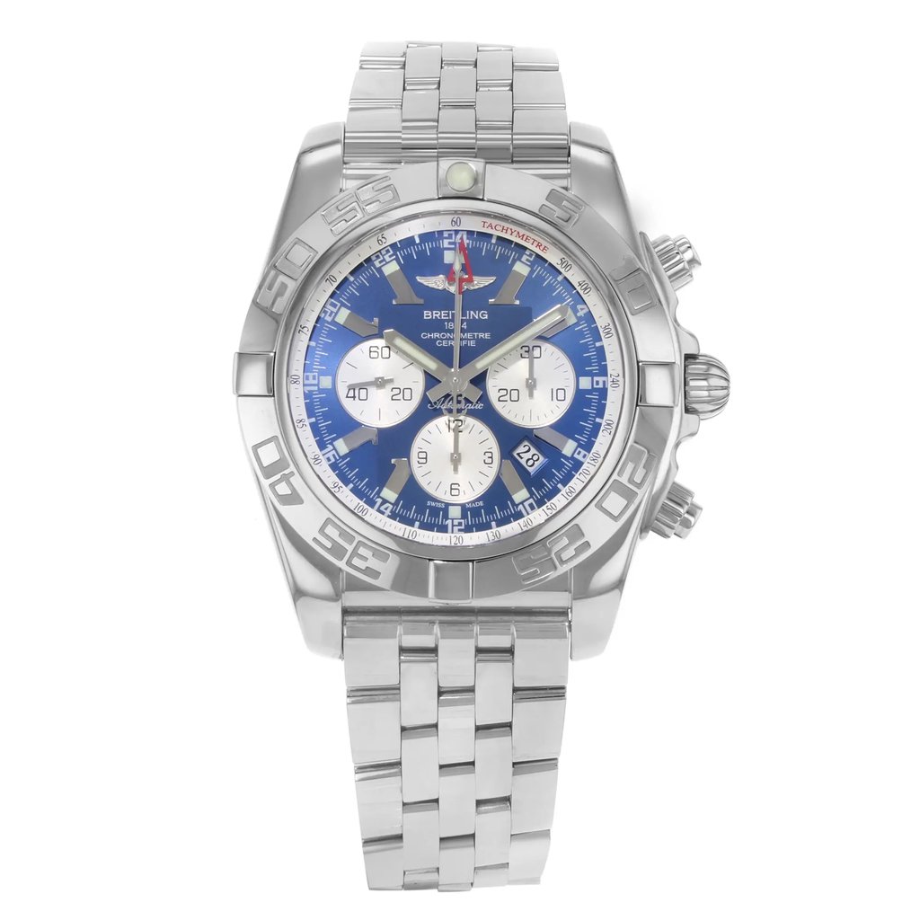 Front Full View Of Breitling AB041012/C834-383A Stainless Steel Watch Display Model Condition {Product Condition}