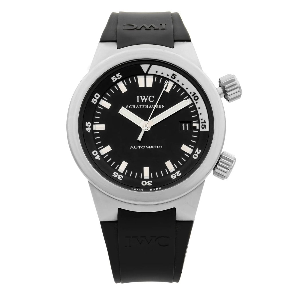 Front Full View Of IWC IW3548-07 Stainless Steel Watch Pre Owned Condition {Product Condition}