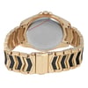 An image of a Wristwatch by Michael Kors. This Display Model item is designed for Women, featuring a Casual,Dress/Formal style. It has a Quartz movement and an Analog display with a Black dial color. The indices include 12-Hour Dial,Non-Numeric Hour Marks,Roman Numerals,Seconds Hand. The band is made of Stainless Steel and the case is made of Stainless Steel. The watch has a Round shape with a case size of 36 mm and a case thickness of 8.5 mm.