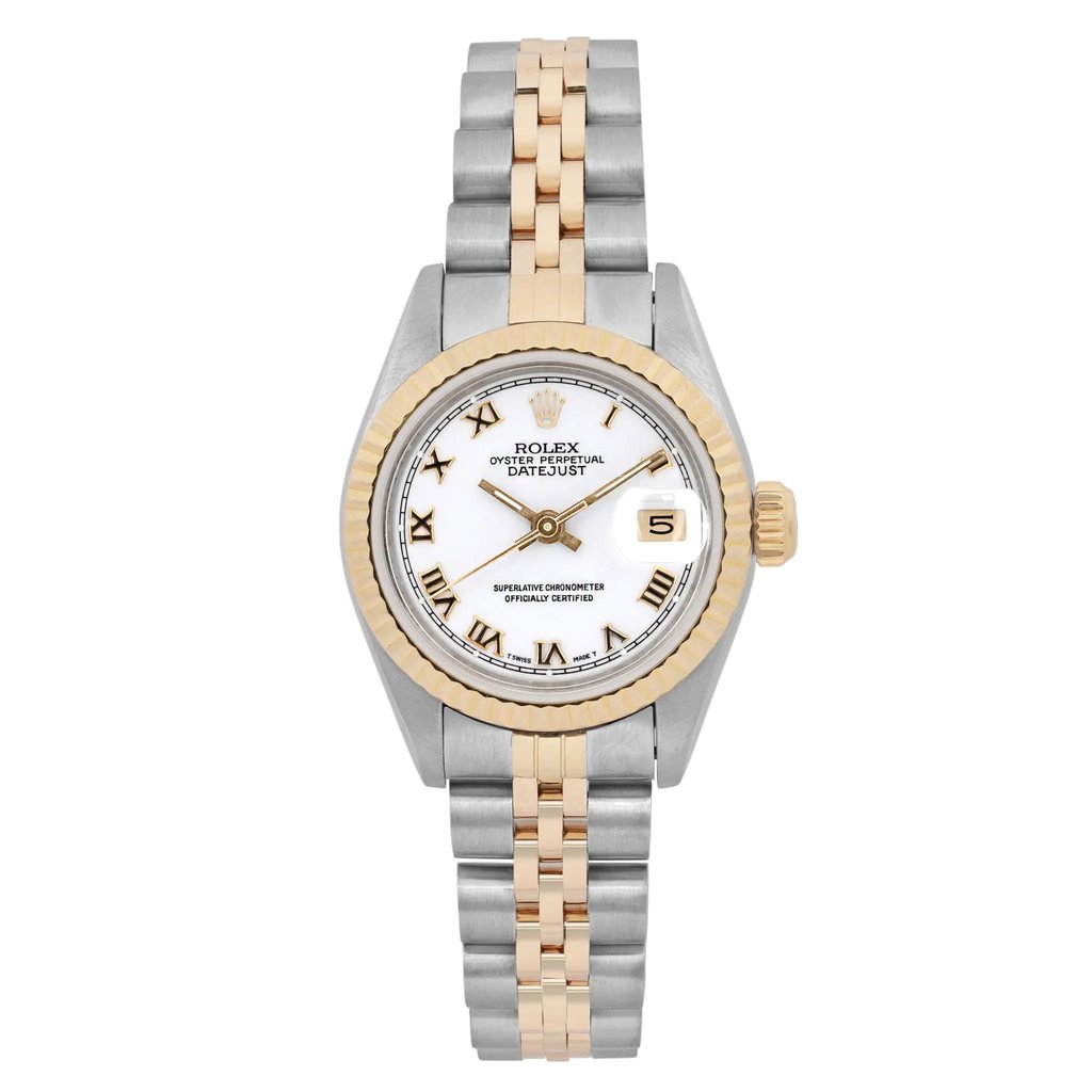 Front Full View Of Rolex 69173 Stainless Steel Watch Pre Owned Condition Good