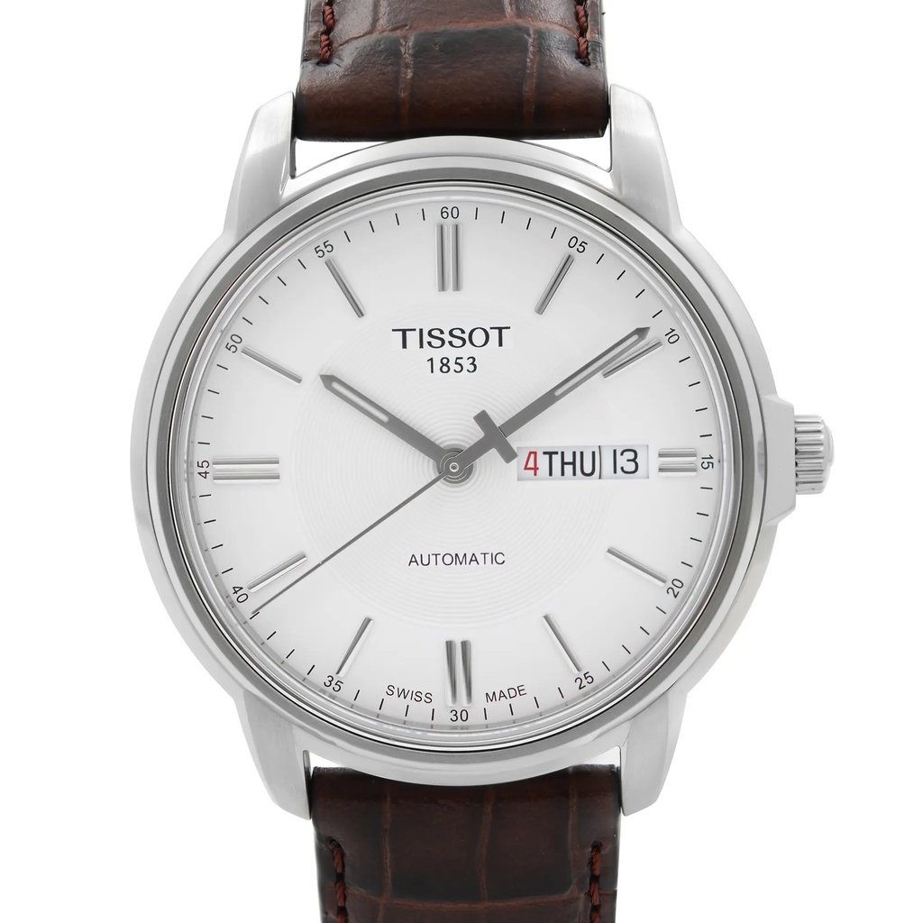 Up Close Front Facing Picture Of Tissot T065.430.16.031.00 Stainless Steel Watch Display Model Condition