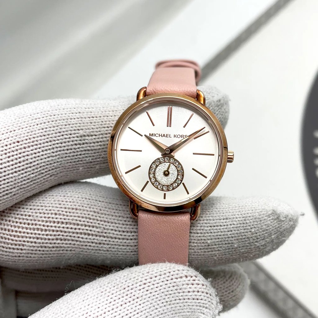 Front Full View Of Michael Kors MK2735 Stainless Steel Watch New With Defects Condition {Product Condition}