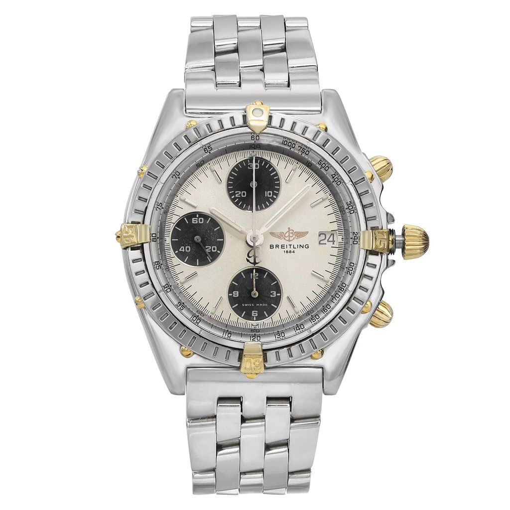 Front Full View Of Breitling B13050.1 Stainless Steel Watch Pre Owned Condition {Product Condition}