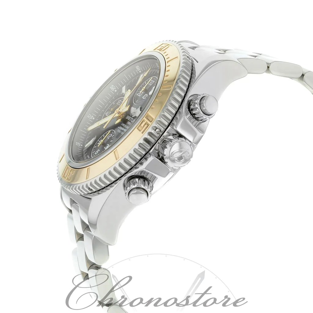 View Of Crown Facing Side Of Breitling C1334112/BA84-163A Stainless Steel Watch Display Model Condition