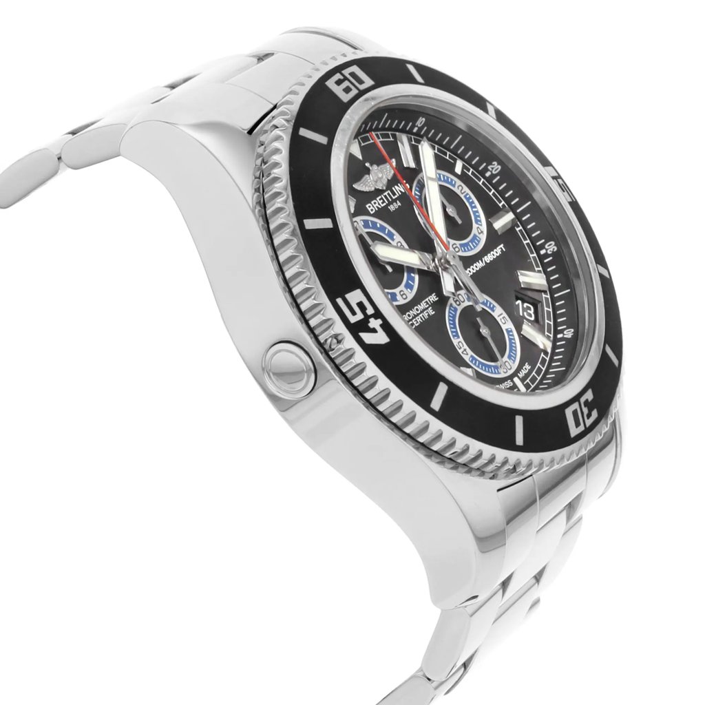 View Of Opposite Crown Facing Side Of Breitling A73310A8/BB74-160A Stainless Steel Watch Pre Owned Condition