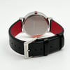Back View Of Snap Back Case And Closed Leather Band Of Mondaine A667.30314.11SBB Watch Display Model Condition