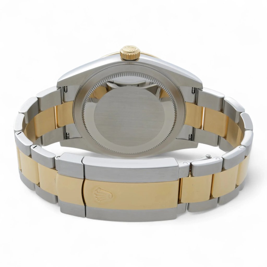 Back View Of Screwback Back Case And Closed Stainless Steel,Yellow Gold Band Of Rolex 326933 Watch Pre Owned Condition