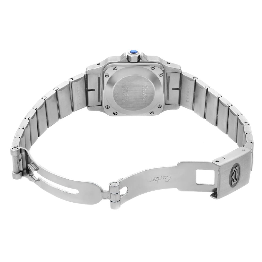 Back View Of {Caseback} Back Case And Open Stainless Steel Band Of Cartier 901 Watch Pre Owned Condition