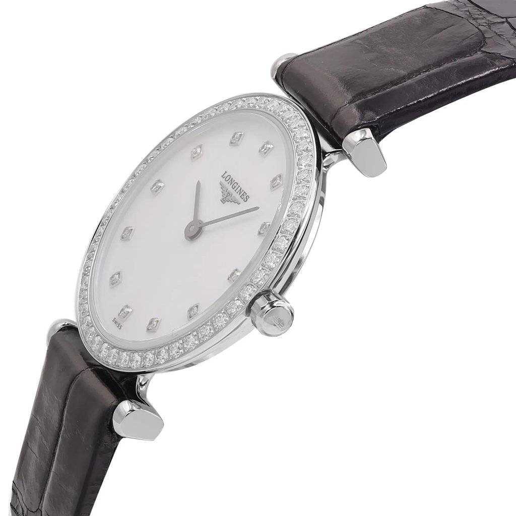 View Of Crown Facing Side Of Longines L4.241.0.80.2 Stainless Steel Watch Display Model Condition