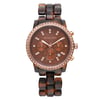 An image of a Wristwatch by Michael Kors. This New With Defects item is designed for Women, featuring a Dress/Formal style. It has a Quartz movement and an Analog display with a Brown dial color. The indices include 12-Hour Dial,Multi Dial,Non-Numeric Hour Marks,Seconds Hand. The band is made of Steel and the case is made of Stainless Steel. The watch has a Round shape with a case size of 43 mm and a case thickness of 12 mm.