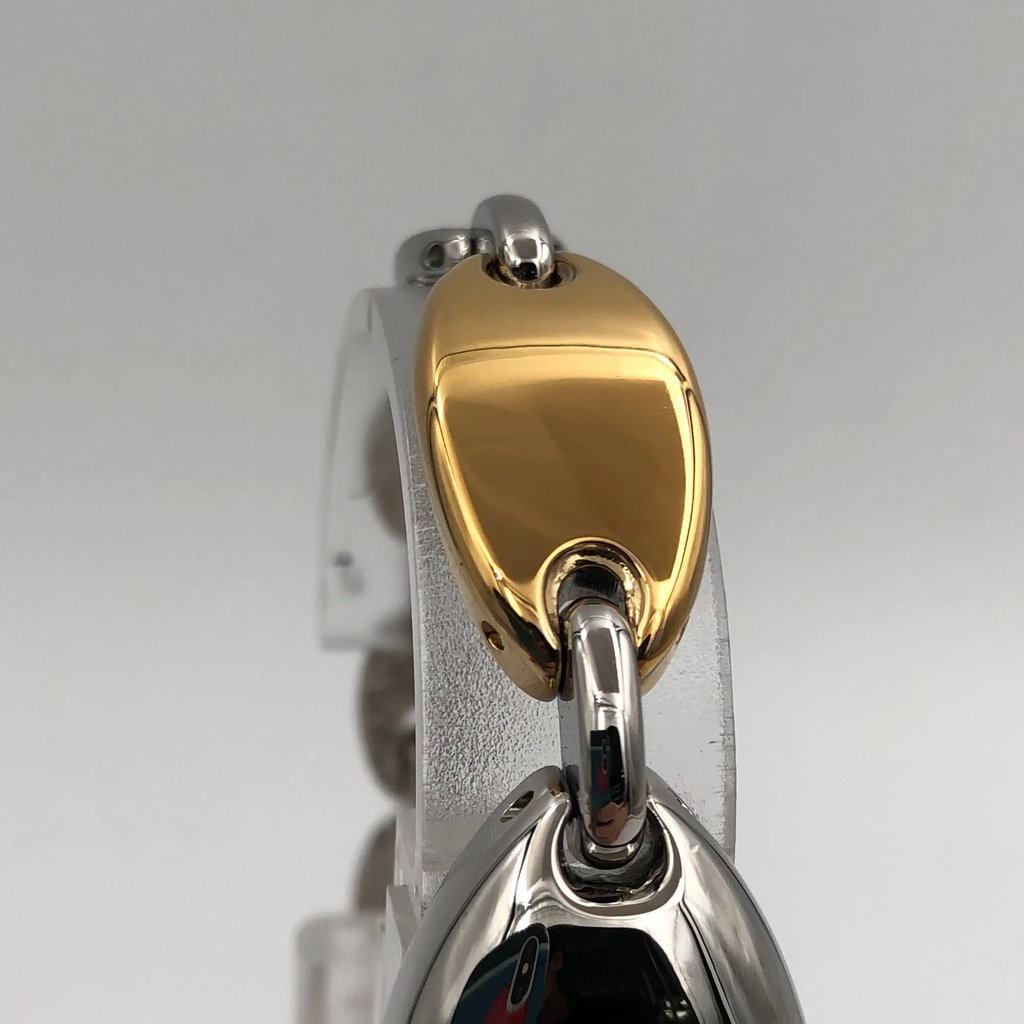 Back View Of Snap Back Case And Closed Stainless Steel Band Of ESQ 07100932 Watch Pre Owned Condition