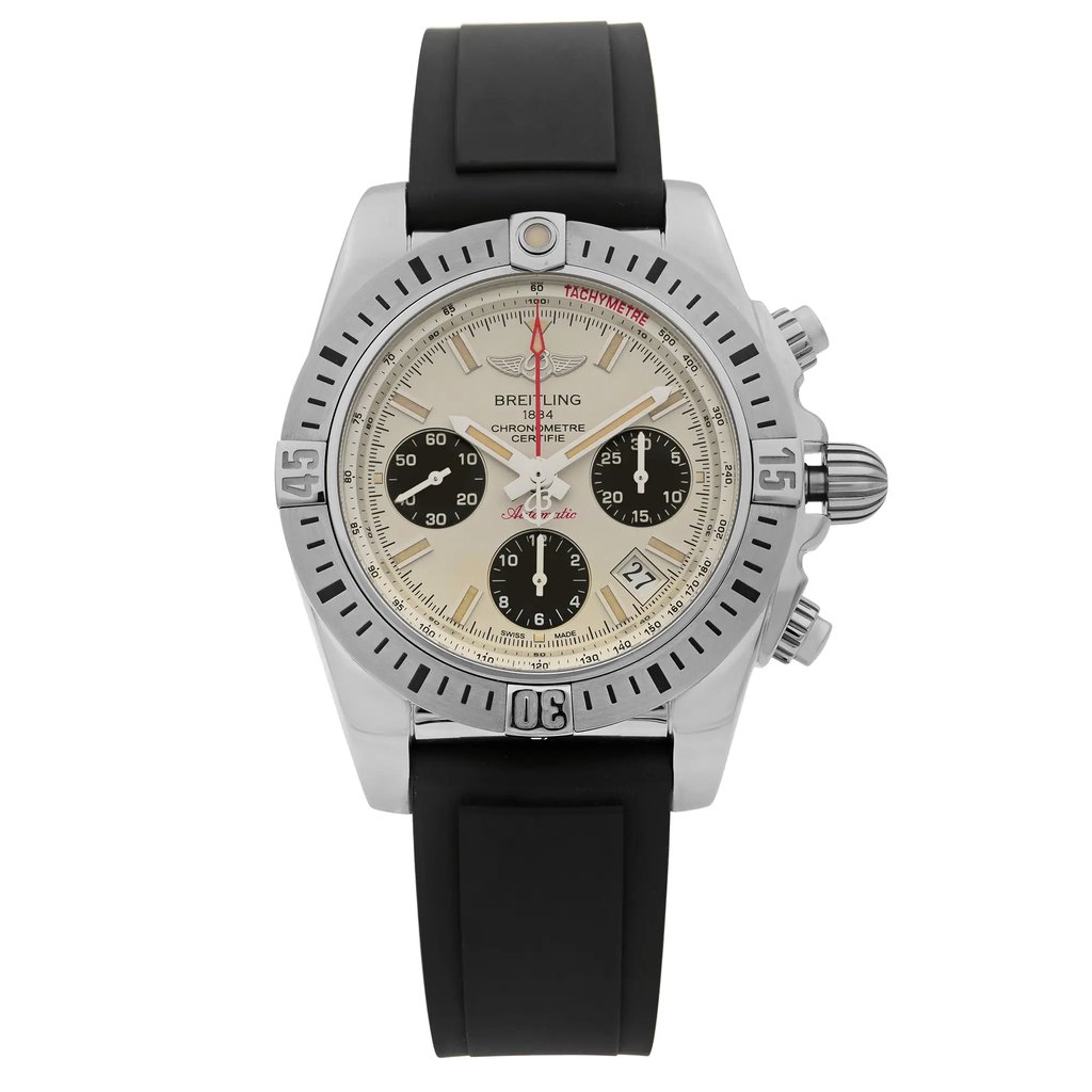 Front Full View Of Breitling AB01442J/G787-136S Stainless Steel Watch Display Model Condition {Product Condition}