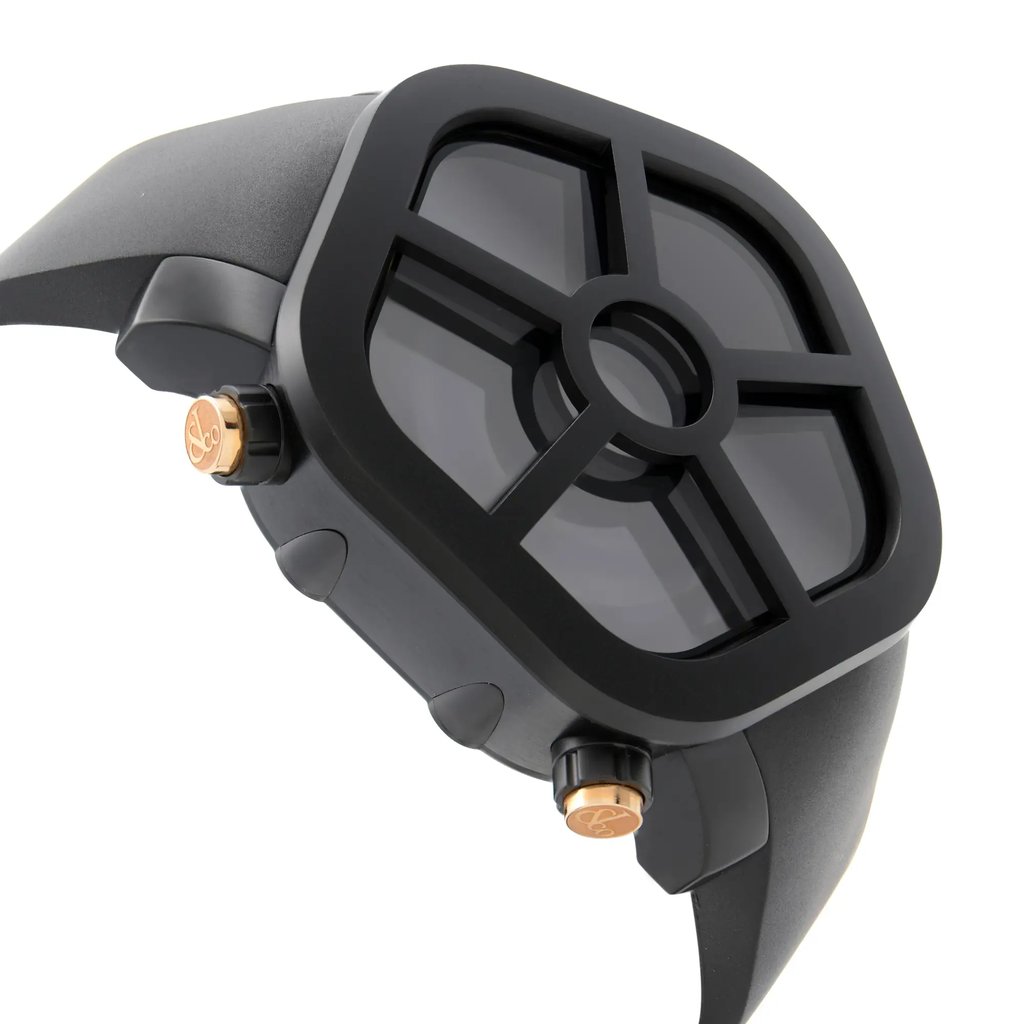 View Of Opposite Crown Facing Side Of JACOB & Co. GH100.14.NS.MR.AHA4D Stainless Steel Watch Unworn Condition