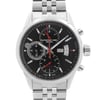 An image of a Wristwatch by RAYMOND WEIL. This Pre Owned item is designed for Men, featuring a Dress/Formal style. It has a Mechanical (Automatic) movement and an Analog display with a Black dial color. The indices include 12-Hour Dial,Multi Dial,Non-Numeric Hour Marks,Stick Indexes. The band is made of Stainless Steel and the case is made of Stainless Steel. The watch has a Round shape with a case size of 42 mm and a case thickness of 14 mm.