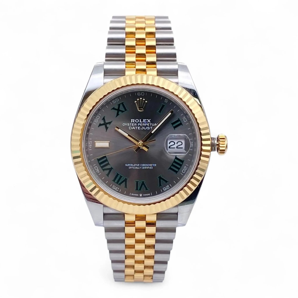 Front Full View Of Rolex 126333 Stainless Steel Watch Pre Owned Condition {Product Condition}