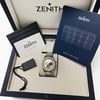  Full View Box, Documents and Zenith 03.3200.3600/69.M3200 With Watch In The Image 