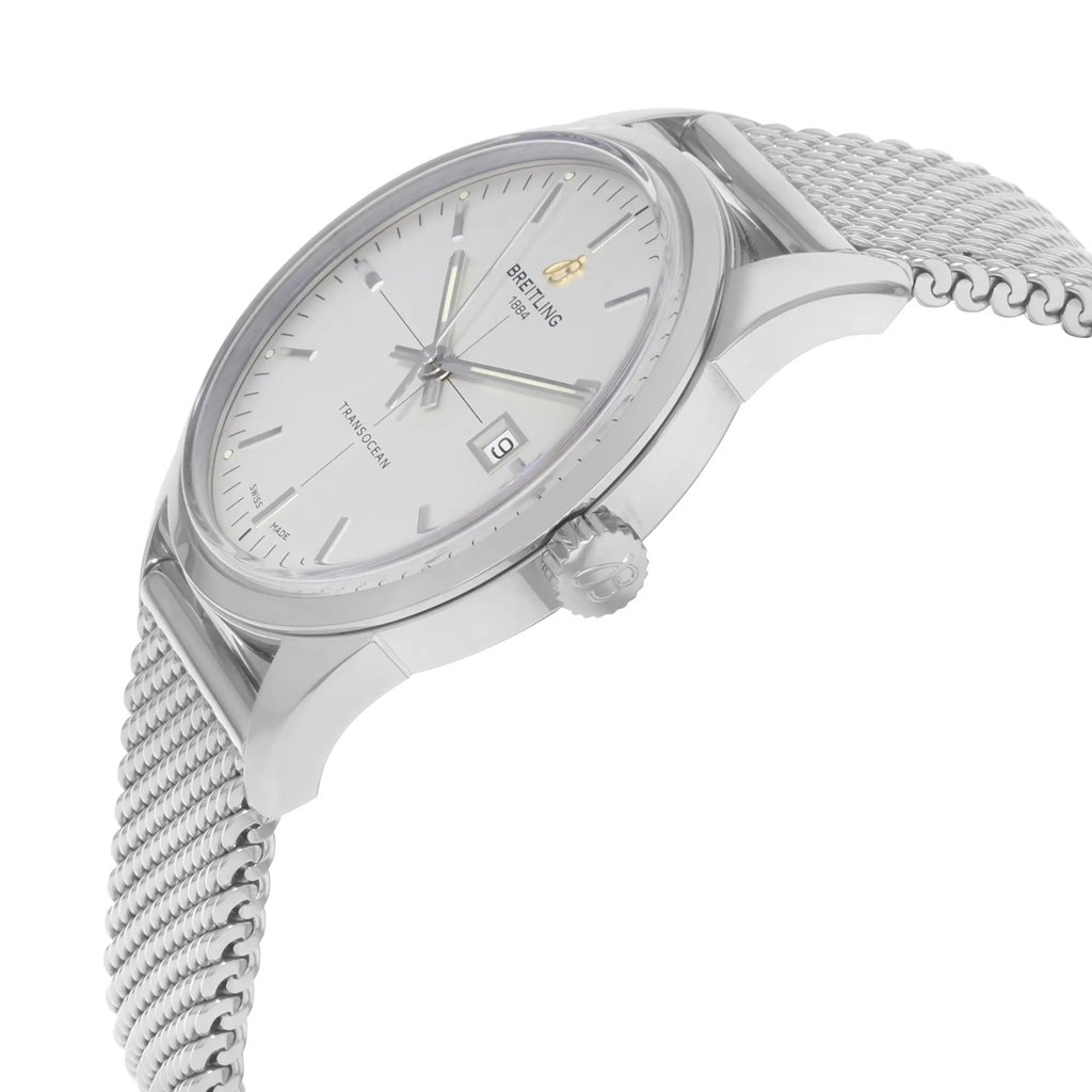 View Of Crown Facing Side Of Breitling A1036012/G721-151A Stainless Steel Watch Pre Owned Condition