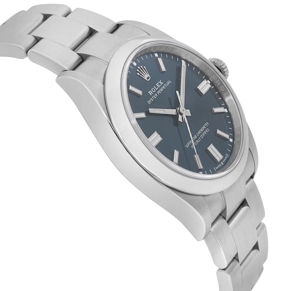 View Of Opposite Crown Facing Side Of Rolex 126000 Stainless Steel Watch New Condition
