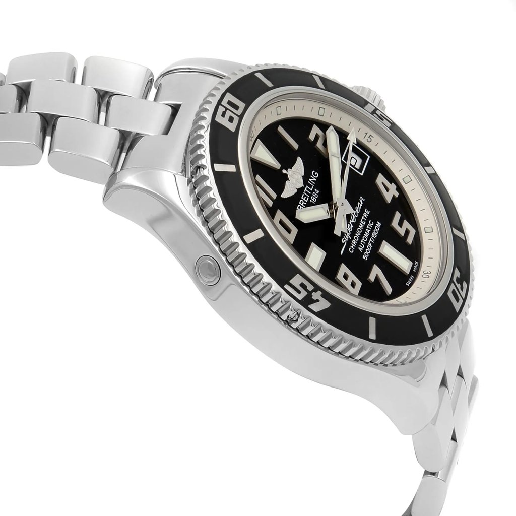 View Of Opposite Crown Facing Side Of Brighton A17364 Stainless Steel Watch Pre Owned Condition