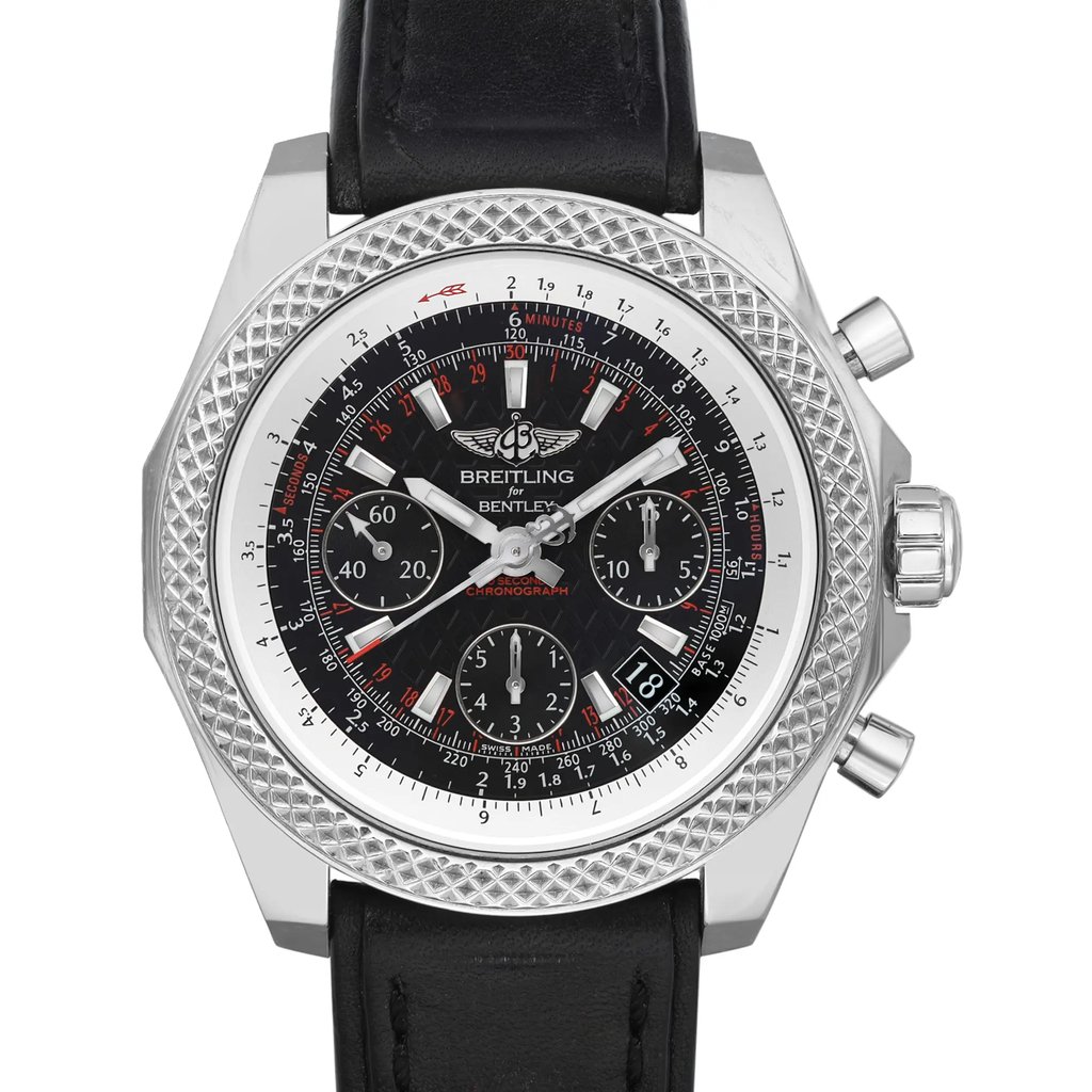 Up Close Front Facing Picture Of Breitling AB061221/BD93-480X Stainless Steel Watch Pre Owned Condition