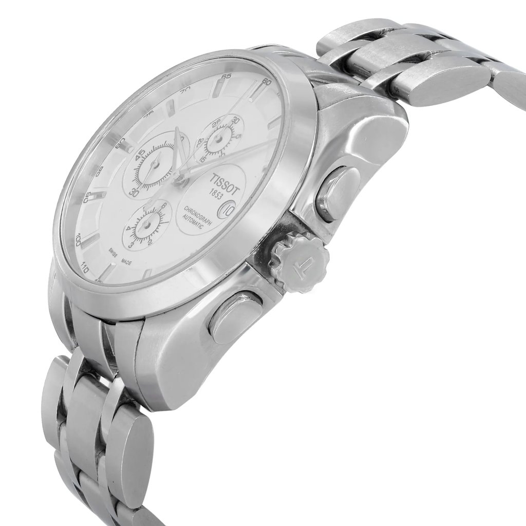 View Of Crown Facing Side Of Tissot T035.627.11.031.00 Stainless Steel Watch Pre Owned Condition