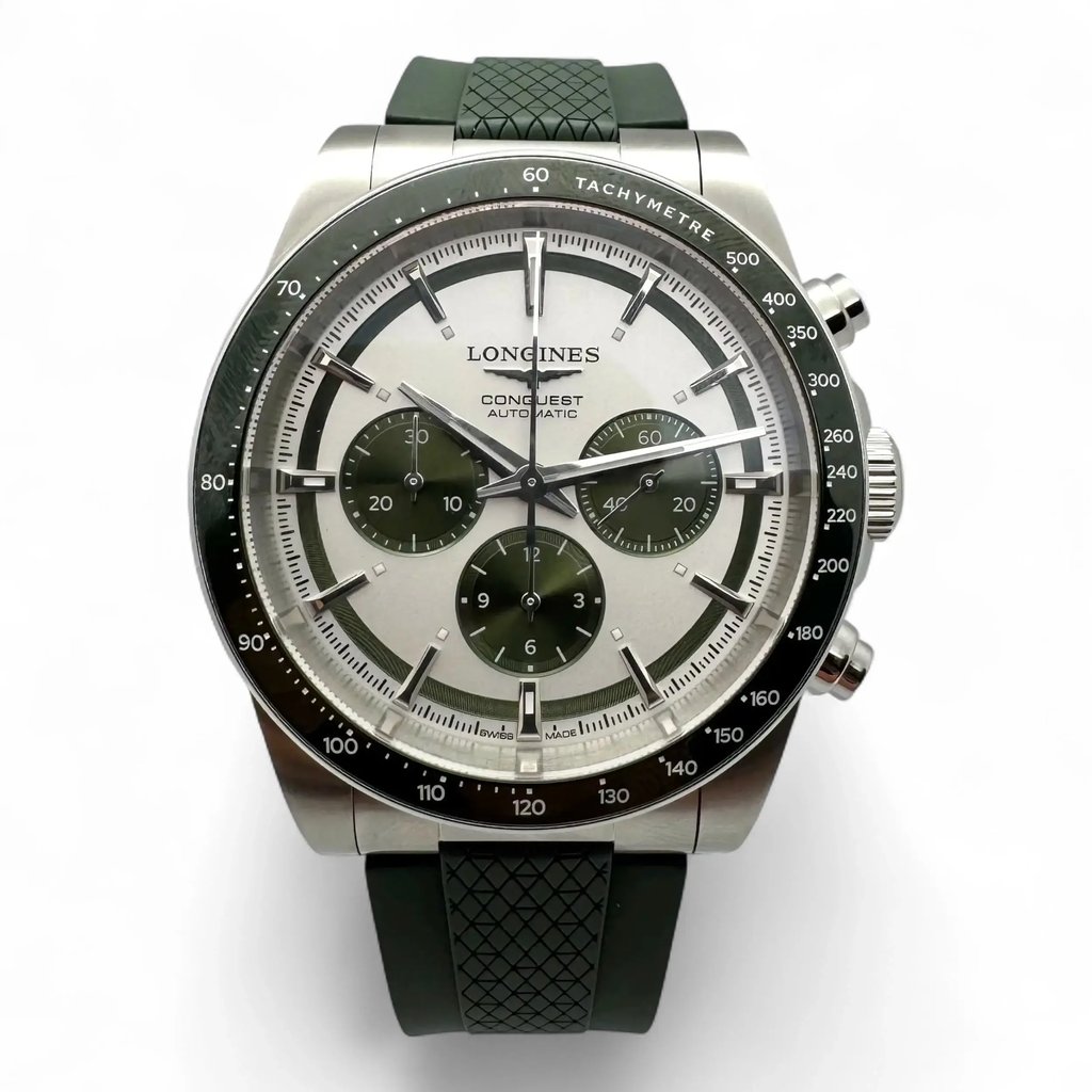 Front Full View Of Longines L3.835.4.02.9 Stainless Steel Watch Unworn Condition Excellent