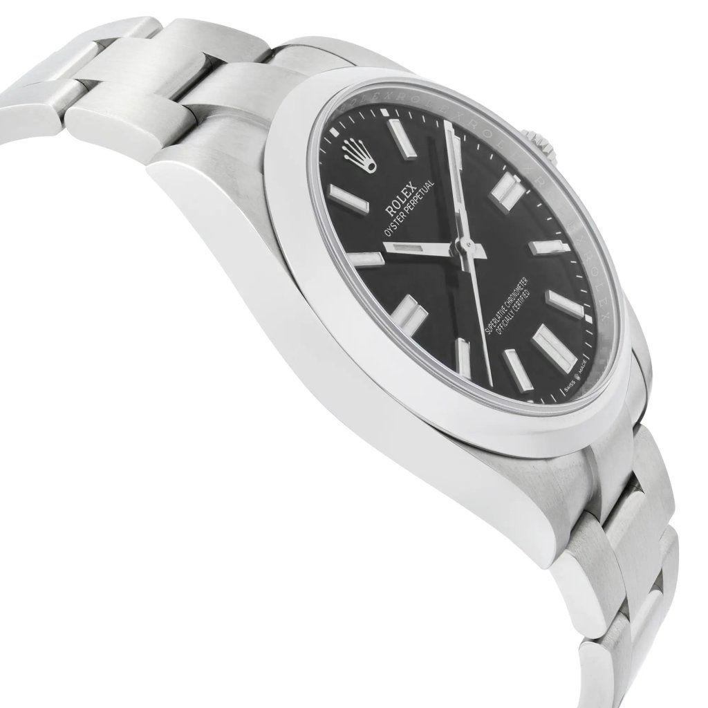 View Of Opposite Crown Facing Side Of Rolex 126000 Stainless Steel Watch New Condition