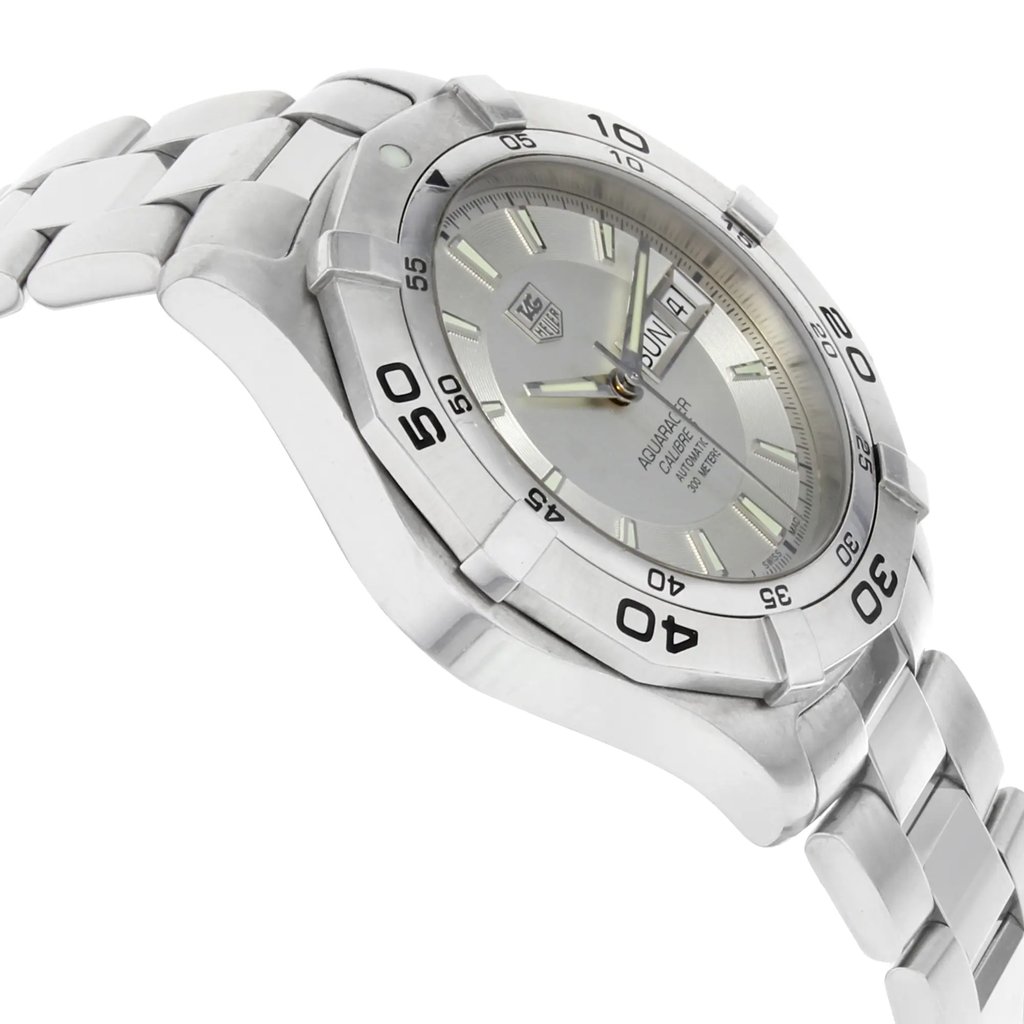 View Of Opposite Crown Facing Side Of TAG Heuer WAF2011.BA0818 Stainless Steel Watch Pre Owned Condition