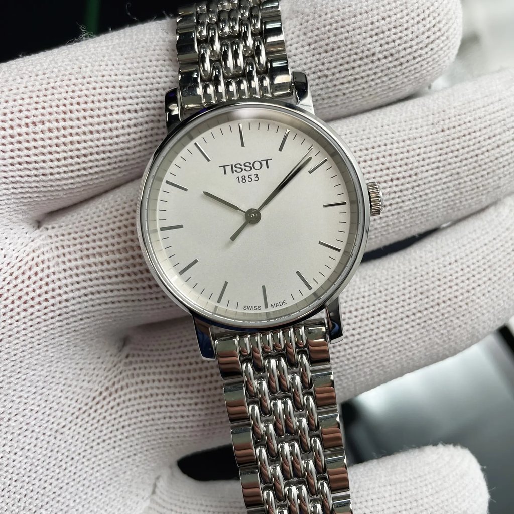 Front Full View Of Tissot T109.210.11.031.00 Stainless Steel Watch Display Model Condition {Product Condition}