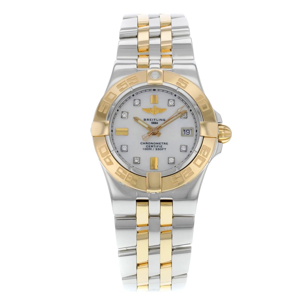 Front Full View Of Breitling C71340L2/A715-TT Stainless Steel Watch Display Model Condition {Product Condition}