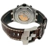 Back View Of Exhibition Back Case And Open Leather Band Of Audemars Piguet 26470ST Watch Pre Owned Condition