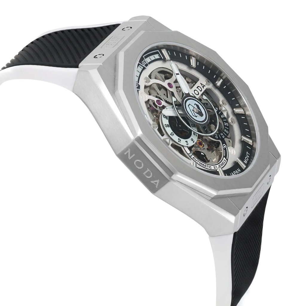 View Of Opposite Crown Facing Side Of Noda Aero Series-1 Stainless Steel Watch New Condition