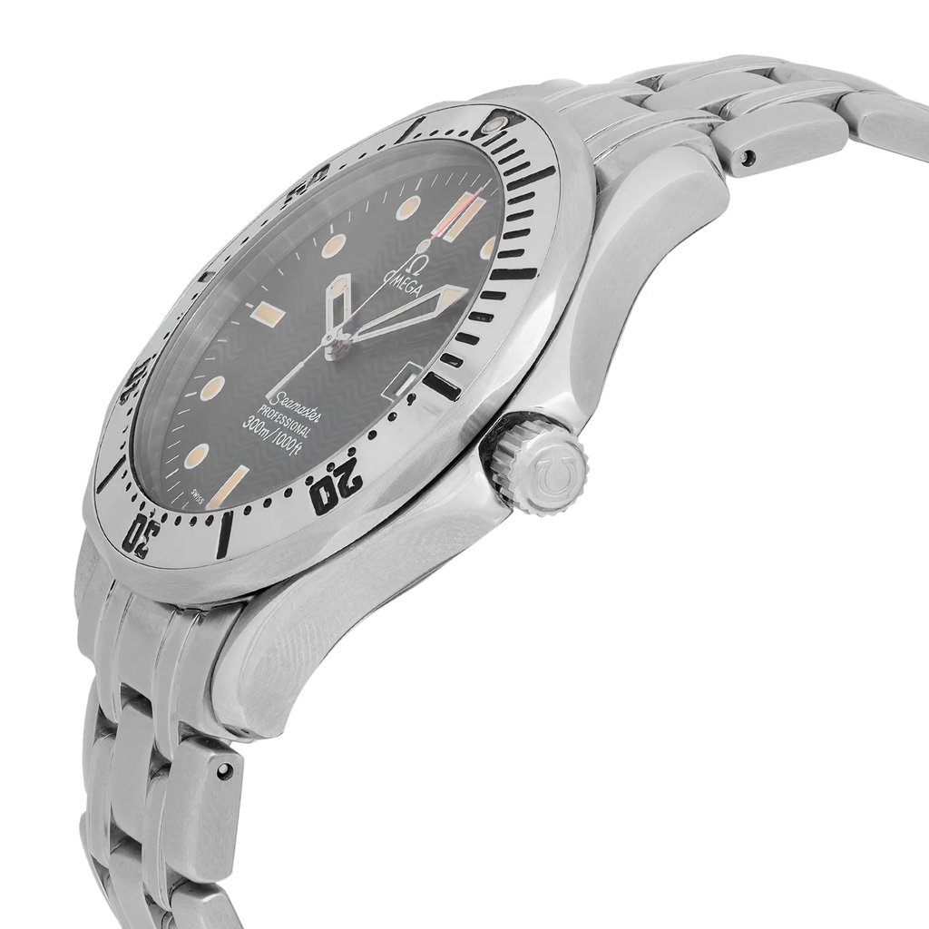 View Of Crown Facing Side Of OMEGA 2542.80.00 Stainless Steel Watch Pre Owned Condition