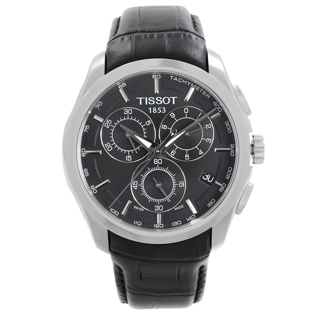 Front Full View Of Tissot T035.617.16.051.00 Stainless Steel Watch Pre Owned Condition {Product Condition}