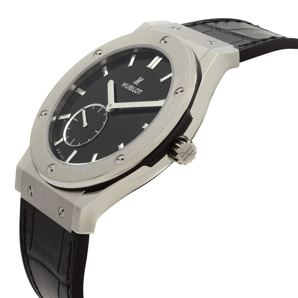 View Of Crown Facing Side Of Hublot 515.NX.1270.LR Titanium,Stainless Steel Watch Unworn Condition