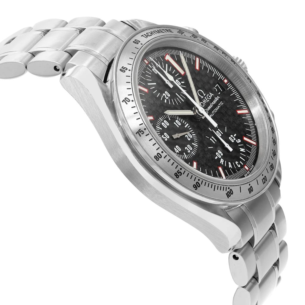View Of Opposite Crown Facing Side Of OMEGA 3519.50.00 Stainless Steel Watch Pre Owned Condition