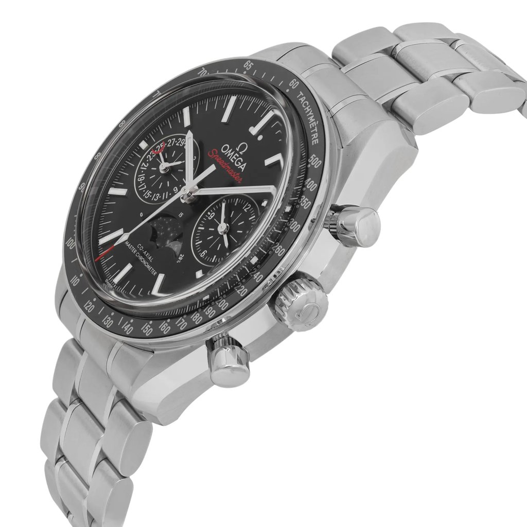 View Of Crown Facing Side Of OMEGA 304.30.44.52.01.001 Stainless Steel Watch Pre Owned Condition