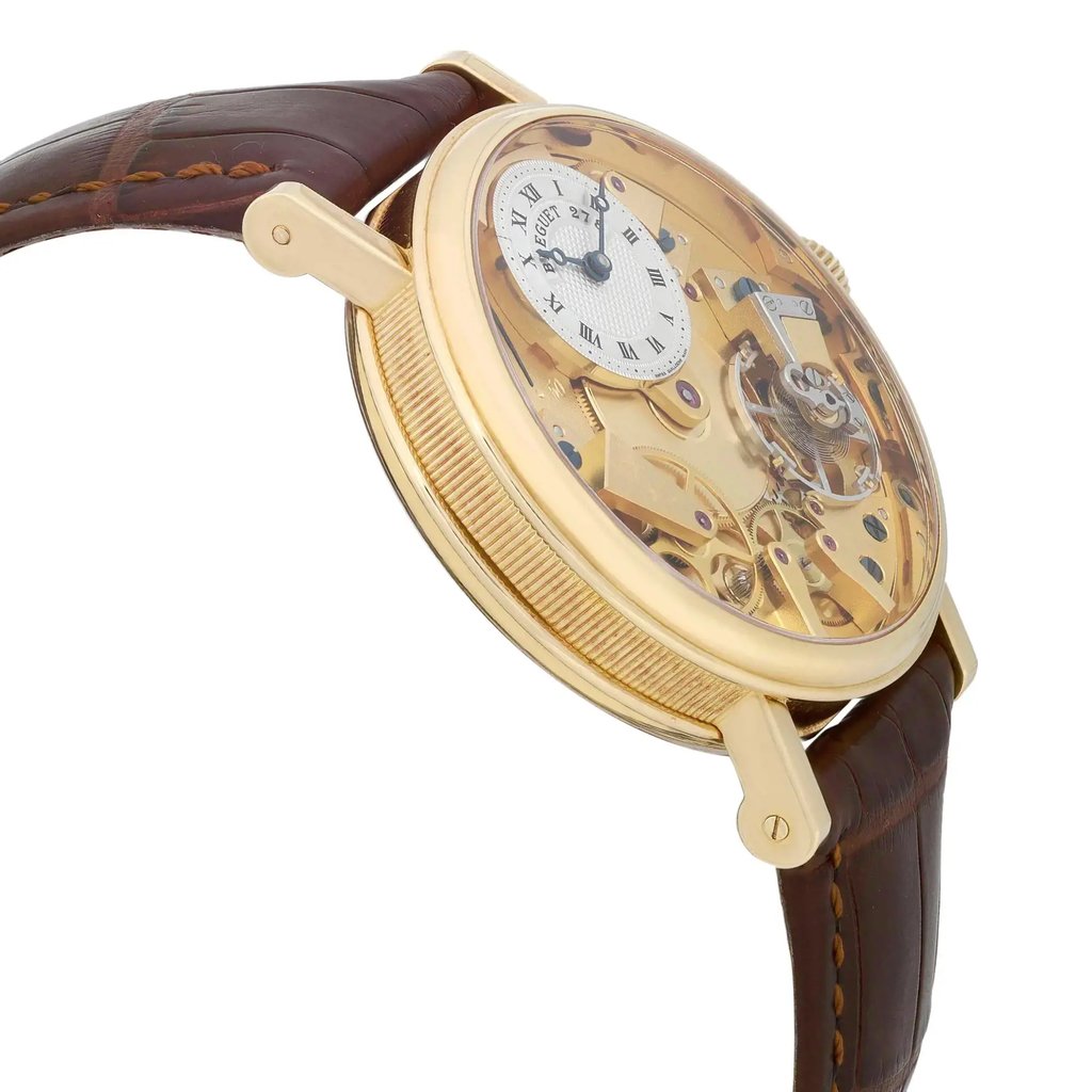 View Of Opposite Crown Facing Side Of Breguet 7027BA/11/9V6 Gold 18kt Watch Pre Owned Condition