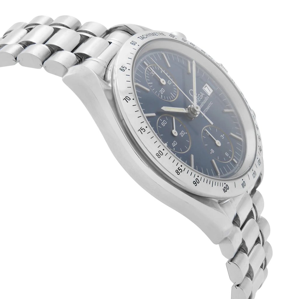 View Of Opposite Crown Facing Side Of OMEGA 3511.80.00 Stainless Steel Watch Pre Owned Condition