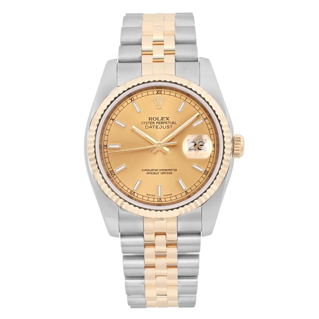 Front Full View Of Rolex 116233 Stainless Steel Watch Pre Owned Condition Excellent