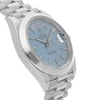 View Of Opposite Crown Facing Side Of Rolex 228206IBLSP Platinum Watch Pre Owned Condition