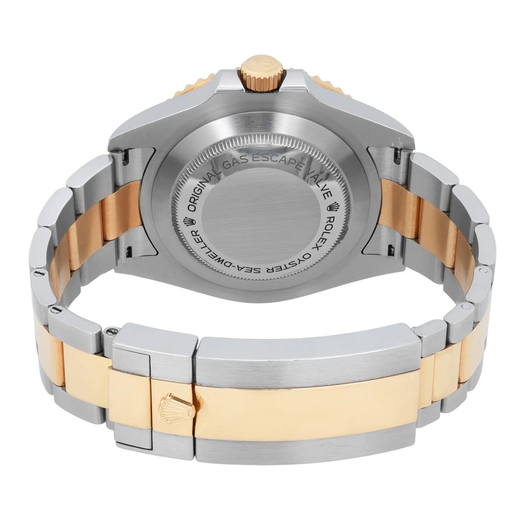 Back View Of Solid Back Case And Closed Stainless Steel,Yellow Gold Band Of Rolex 126603 Watch Pre Owned Condition