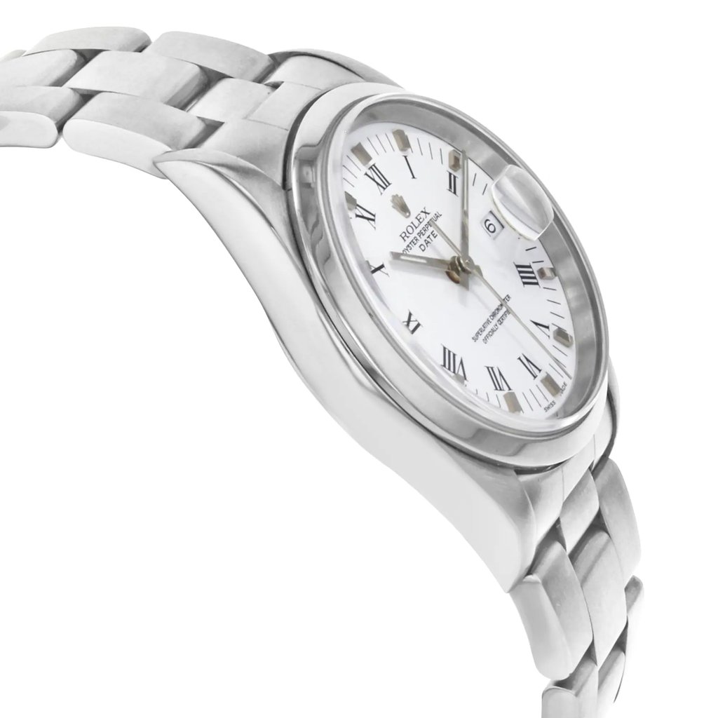 View Of Opposite Crown Facing Side Of Rolex 15200 Stainless Steel Watch Pre Owned Condition