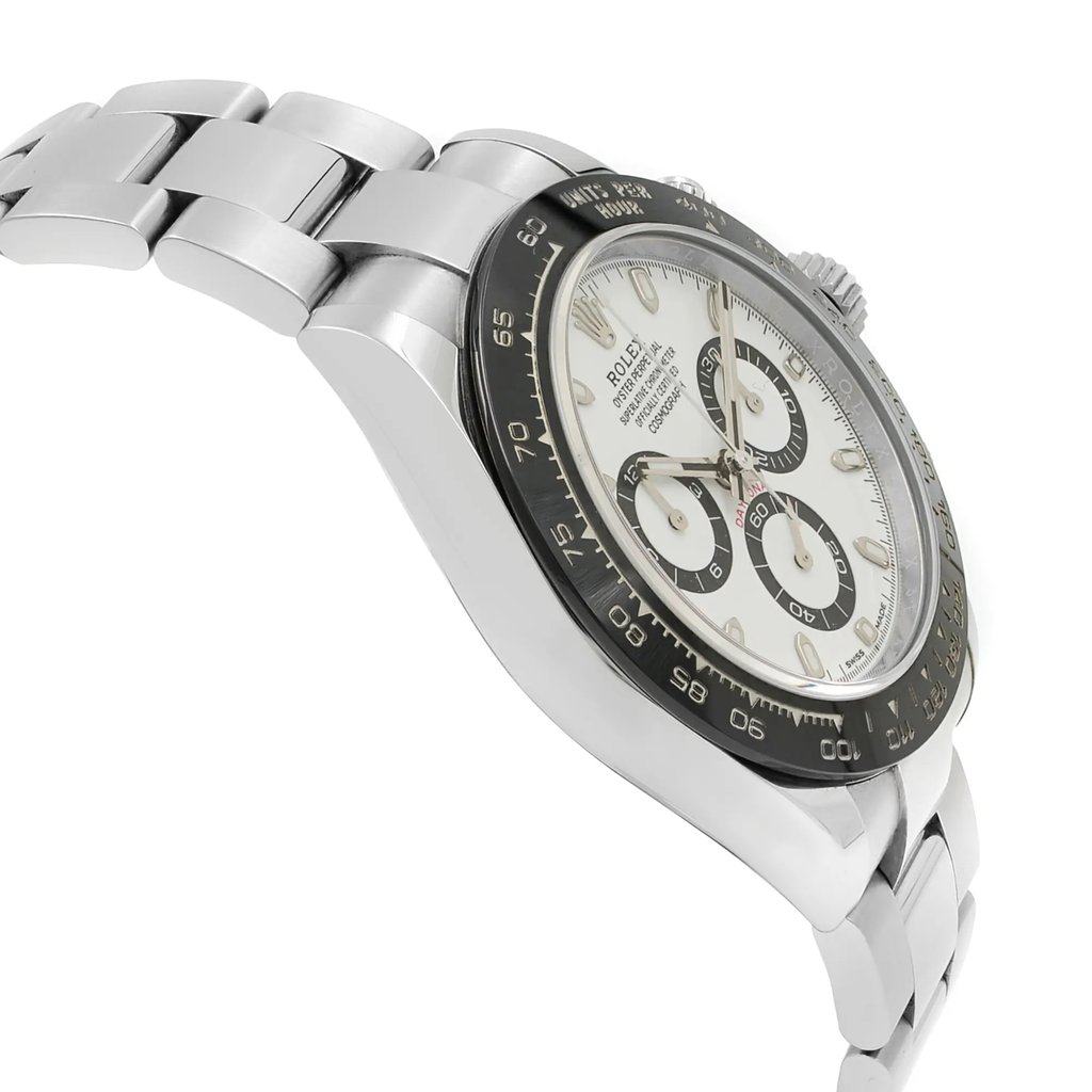 View Of Opposite Crown Facing Side Of Rolex 116500LN w Stainless Steel Watch Pre Owned Condition