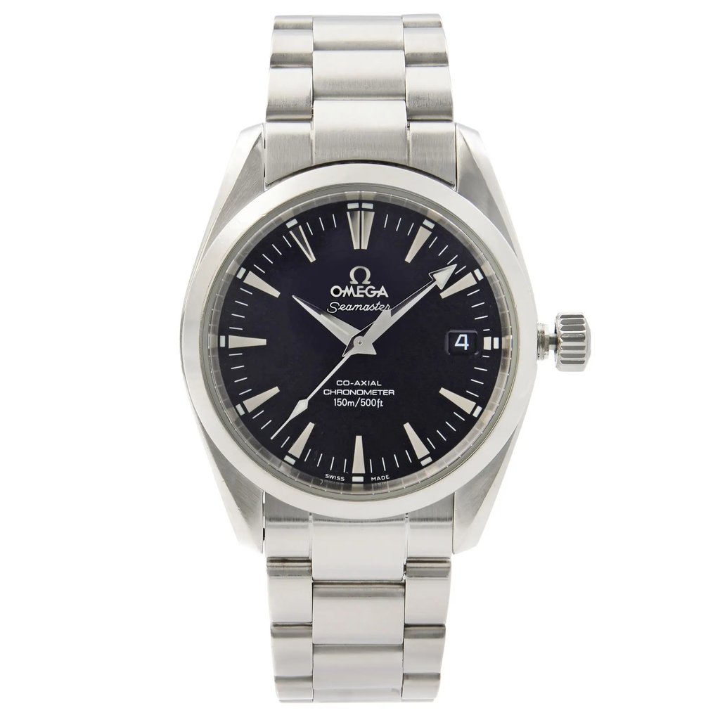 Front Full View Of OMEGA 2504.50.00 Stainless Steel Watch Pre Owned Condition {Product Condition}