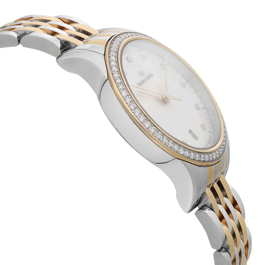 View Of Opposite Crown Facing Side Of Maurice Lacroix LC1026-PVY23-170 Stainless Steel Watch Unworn Condition