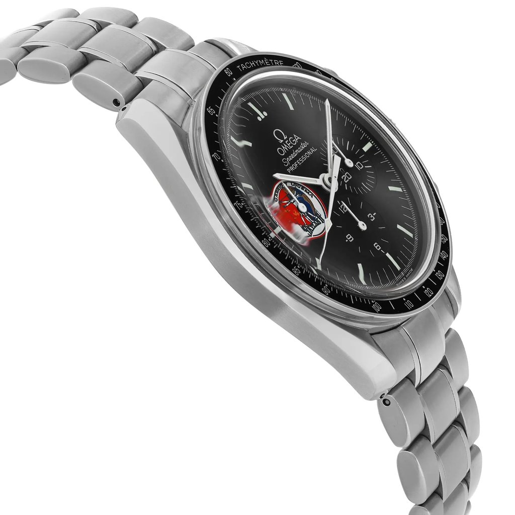 View Of Opposite Crown Facing Side Of OMEGA 3597.22.00 Stainless Steel Watch Pre Owned Condition