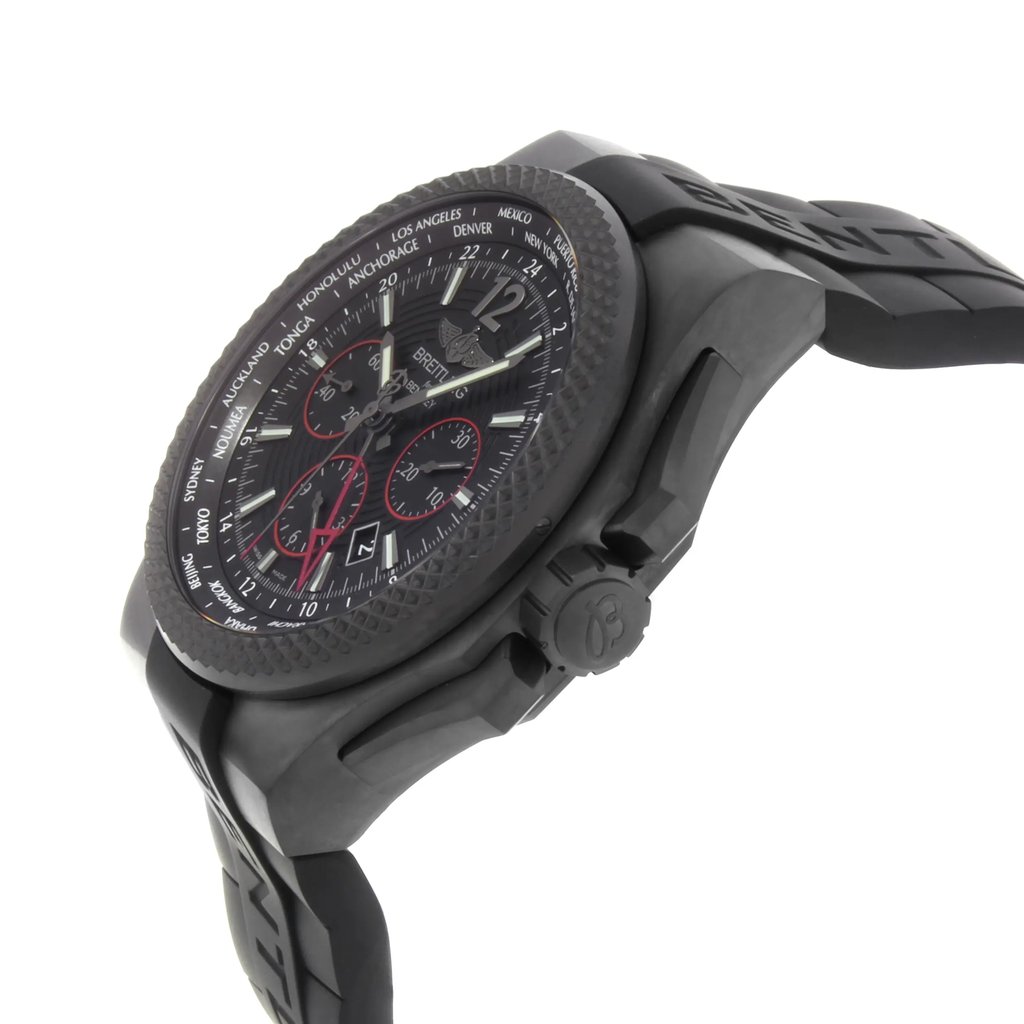 View Of Crown Facing Side Of Breitling VB043222/BD69-222S Titanium Watch Display Model Condition