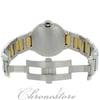 Back View Of {Caseback} Back Case And Open Stainless and Solid Gold Band Of Cartier W69009Z3 Watch Unworn Condition